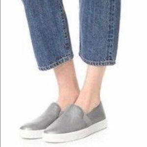 Vince Grey/Silver Slip On Sneakers Size 7